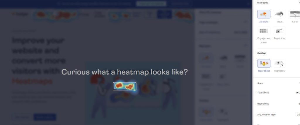 hotjar heatmap example