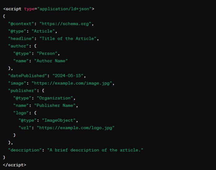 structured data example